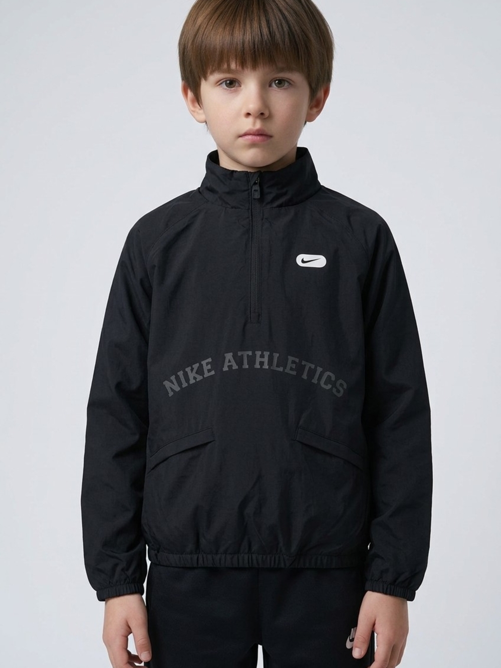 Nike Black Kids' Athletic Pullover Jacket